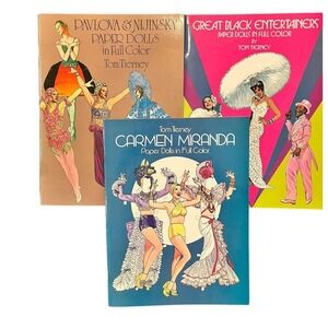 Carmen Miranda Black Entertainers Pavlova & Nijinsky Paper Dolls Tom Tierney